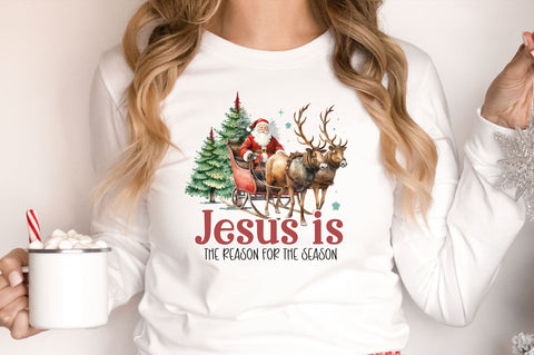 Jesus is the reason for the season png design Sublimation Regulrcrative 