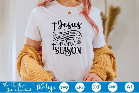 Jesus Is The Reason For The Season SVG Design, Nativity Christmas SVG Design, Arabesque SVG Design SVGs,Quotes and Sayings,Food & Drink,On Sale, Print & Cut SVG DesignPlante 503 