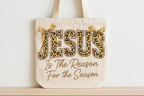 Jesus Is The Reason PNG Leopard Print Christian Christmas Design SVG BillahCrafts 