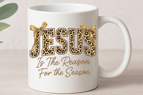 Jesus Is The Reason PNG Leopard Print Christian Christmas Design SVG BillahCrafts 