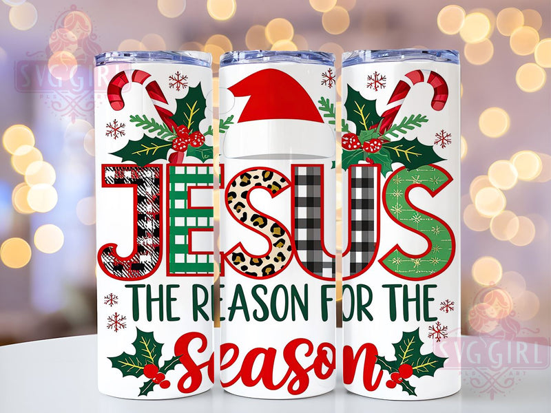 Jesus is the Reason Tumbler, Christian Tumbler Wrap, 20oz Tumbler Design, Sublimation PNG, Faith-Based Gift, Religious Decor, Inspirational Tumbler, Jesus Gift Idea Sublimation SvggirlplusArt 