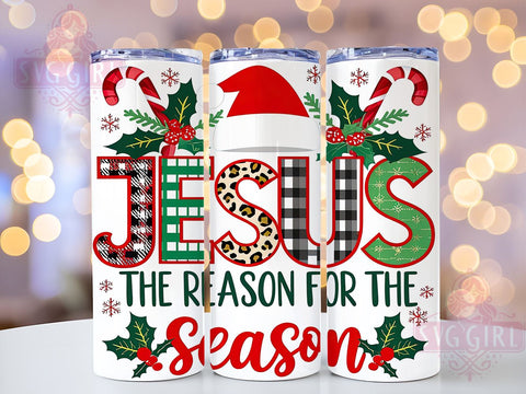 Jesus is the Reason Tumbler, Christian Tumbler Wrap, 20oz Tumbler Design, Sublimation PNG, Faith-Based Gift, Religious Decor, Inspirational Tumbler, Jesus Gift Idea Sublimation SvggirlplusArt 
