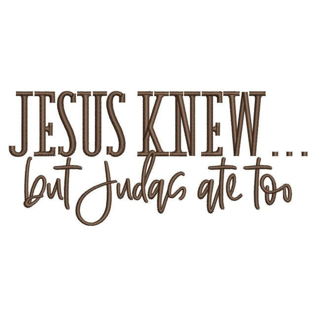 Jesus Knew Bible Quote Embroidery Design, 4 sizes, Instant Download Embroidery/Applique DESIGNS Nino Nadaraia 