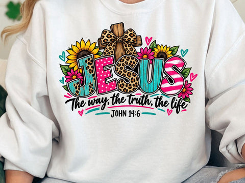 Jesus Leopard Cross Sunflower PNG SVG artprintfile 