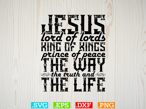 JESUS LORD OF LORDS KING OF KINGS Svg, Bible Verse Svg, Religious Svg, Jesus Svg, God Svg SVG Creativeart88 