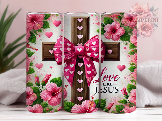 Jesus Love 20oz Faith Tumbler Wrap, Christian Tumbler, Jesus Love, Valentine Gift, 20oz Tumbler, Sublimation Wrap, Faith Based Gift, Religious Decor Sublimation Li Zamperini 