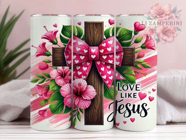 Jesus Love 20oz Faith Tumbler Wrap, Christian Tumbler, Jesus Love, Valentine Gift, 20oz Tumbler, Sublimation Wrap, Faith Based Gift, Religious Decor Sublimation Li Zamperini 