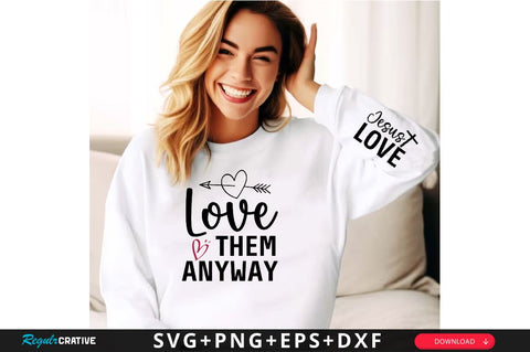 Jesus love Sleeve SVG Design, Inspirational sleeve SVG, Motivational Sleeve SVG Design, Positive Sleeve SVG SVG Regulrcrative 