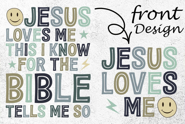 Jesus Loves Me Biblical Toddler Bundle SVG DesignDestine 