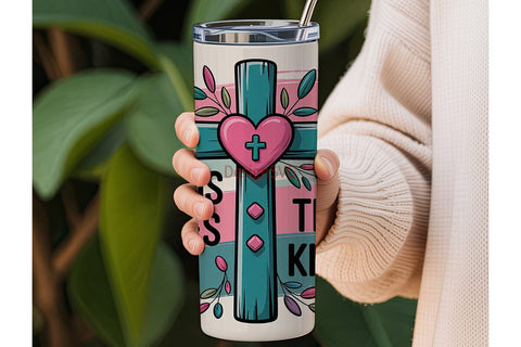Jesus Loves Me Tumbler Wrap Sublimation DesignSVG 