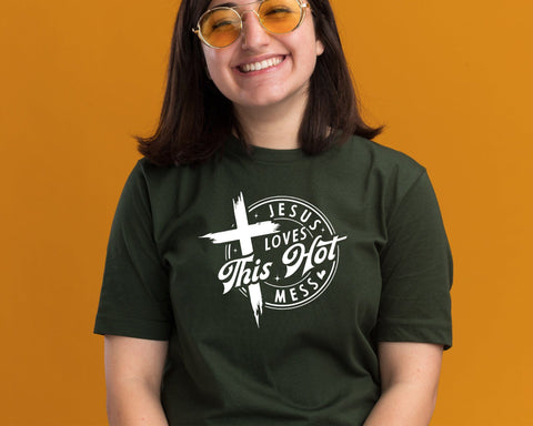 Jesus Loves This Hot Mess Svg, Christian Svg, Hot Mess Svg, You Matter Svg, Religious Svg, Faith Svg, Self Love Svg, Love Like Jesus Svg SVG DesignDestine 