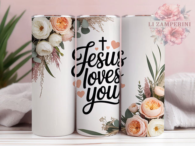 Jesus Loves You 20oz Tumbler, Christian Tumbler, Inspirational Sublimation, Bible Verse Wrap, Religious Quote PNG, 20oz Tumbler Wrap, Faith Gift Sublimation Li Zamperini 