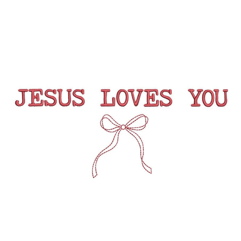 Jesus Loves You Embroidery Design, 5 sizes, Instant Download Embroidery/Applique DESIGNS Nino Nadaraia 