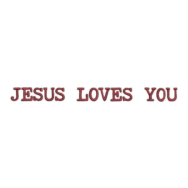 Jesus Loves You Embroidery Design, 5 sizes, Instant Download Embroidery/Applique DESIGNS Nino Nadaraia 