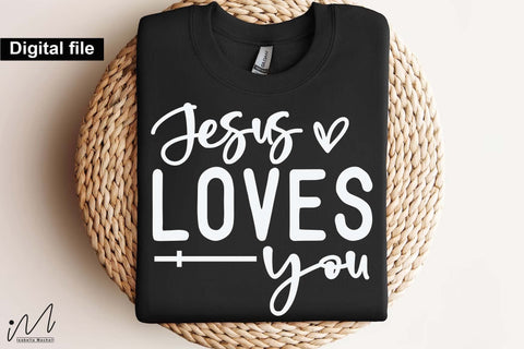 Jesus Loves You SVG, Christian Quote SVG, Faith-Based Design, Digital Download Jesus Loves You SVG File, Inspirational Religious Saying, Cricut Cut File, Printable Craft Design SVG Isabella Machell 
