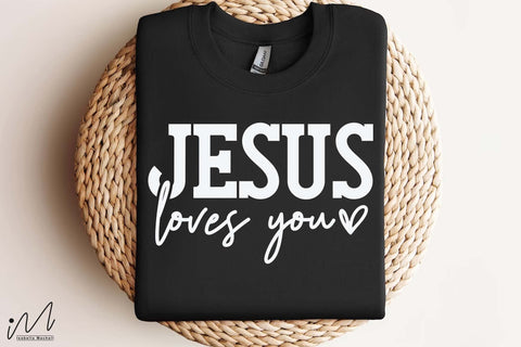 Jesus Loves You SVG, Christian Quote SVG, Faith-Based Design, Digital Download Jesus Loves You SVG File, Inspirational Religious Saying, Cricut Cut File, Printable Craft Design SVG Isabella Machell 