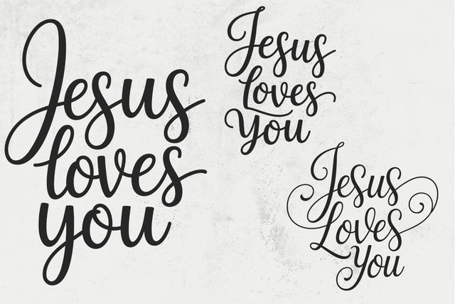 Jesus loves you svg cut file, christian quotes svg, bible verses svg SVG DesignDestine 