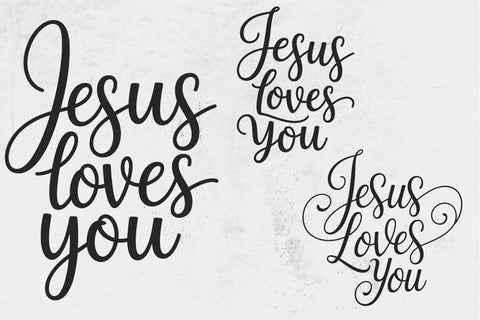 Jesus loves you svg cut file, christian quotes svg, bible verses svg SVG DesignDestine 