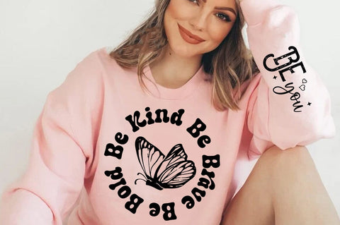 Jesus Motivational Inspirational Sleeve Shirt SVG, Be kind be brave be bold SVG PNG SVG FiveStarCrafting 