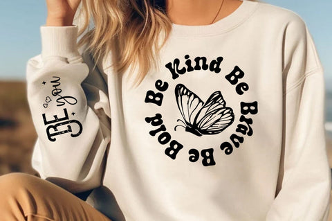 Jesus Motivational Inspirational Sleeve Shirt SVG, Be kind be brave be bold SVG PNG SVG FiveStarCrafting 