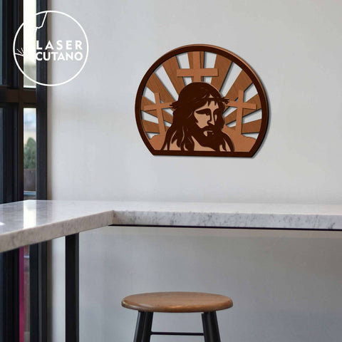 JESUS Multilayer Wall Decor, Laser Cut Template, Wood Cut and Paper Cut Files SVG LaserCutano 