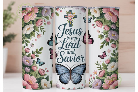 Jesus My Lord Butterfly 20oz Tumbler Sublimation PixelChick 