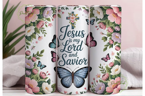 Jesus My Lord Butterfly 20oz Tumbler Sublimation PixelChick 