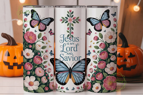 Jesus My Lord Butterfly 20oz Tumbler Sublimation PixelChick 