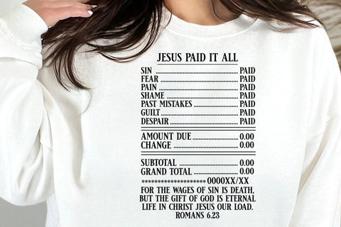Jesus Paid It All SVG, Bible verse svg, Christian SVG SVG DesignDestine 