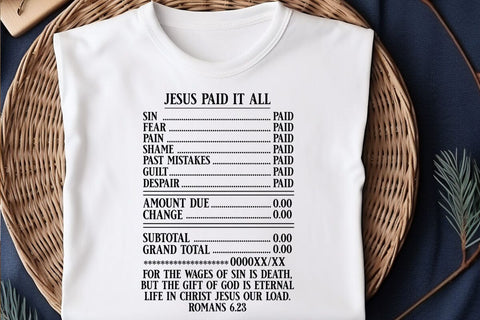 Jesus Paid It All SVG, Bible verse svg, Christian SVG SVG DesignDestine 