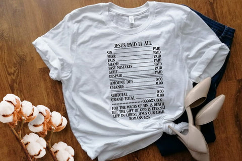 Jesus Paid It All SVG, Bible verse svg, Christian SVG SVG DesignDestine 