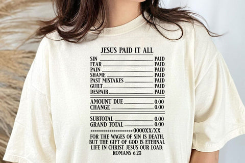 Jesus Paid It All SVG, Bible verse svg, Christian SVG SVG DesignDestine 