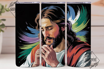 Jesus Portrait 20oz Tumbler Wrap Sublimation sassyprint 