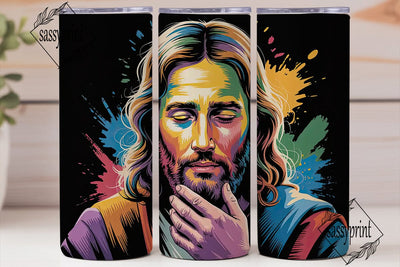 Jesus Portrait 20oz Tumbler Wrap Sublimation sassyprint 