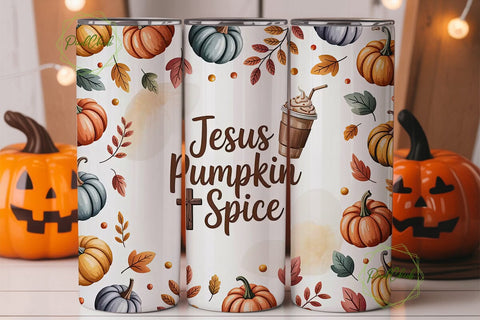 Jesus Pumpkin Spice 20oz Tumbler Sublimation PixelChick 