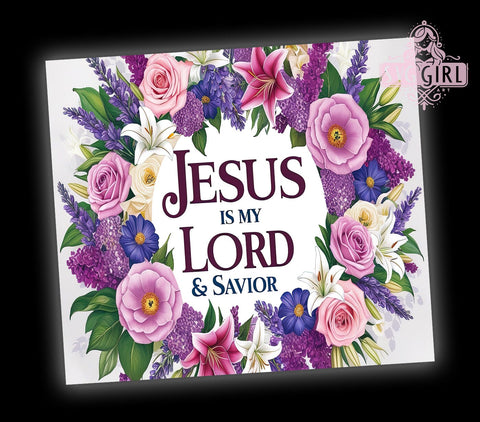 Jesus Quote Tumbler Wrap, Spring Flower Design, 20oz Sublimation Wrap, Christian Tumbler Art, Inspirational Jesus Design, Digital Download Tumbler, Religious Drinkware, Faith-Based Gift Sublimation SvggirlplusArt 