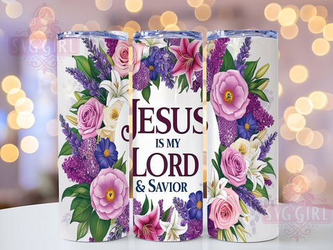 Jesus Quote Tumbler Wrap, Spring Flower Design, 20oz Sublimation Wrap, Christian Tumbler Art, Inspirational Jesus Design, Digital Download Tumbler, Religious Drinkware, Faith-Based Gift Sublimation SvggirlplusArt 