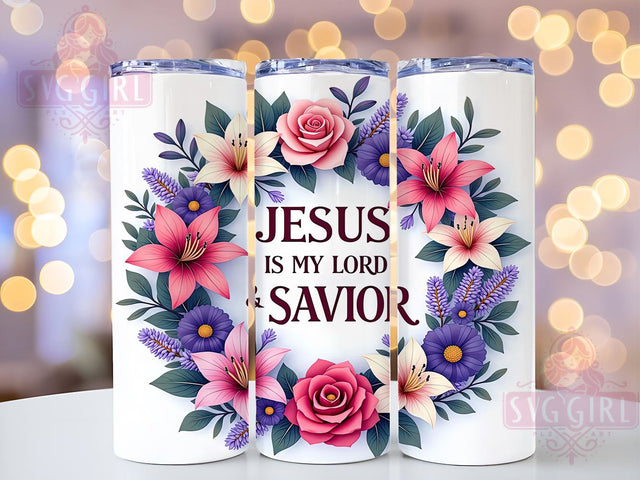 Jesus Quote Tumbler Wrap, Spring Flower Design, 20oz Sublimation Wrap, Christian Tumbler Art, Inspirational Jesus Design, Digital Download Tumbler, Religious Drinkware, Faith-Based Gift Sublimation SvggirlplusArt 