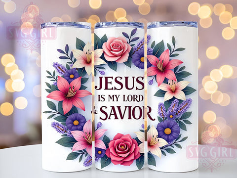 Jesus Quote Tumbler Wrap, Spring Flower Design, 20oz Sublimation Wrap, Christian Tumbler Art, Inspirational Jesus Design, Digital Download Tumbler, Religious Drinkware, Faith-Based Gift Sublimation SvggirlplusArt 