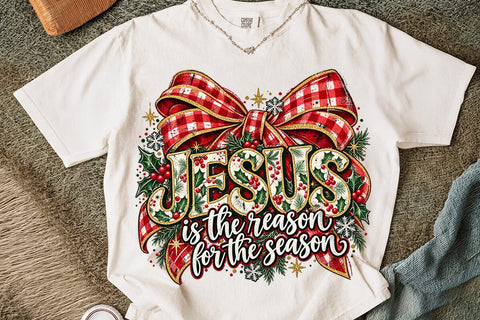 Jesus Reason For The Season Bow PNG SVG DesignDestine 