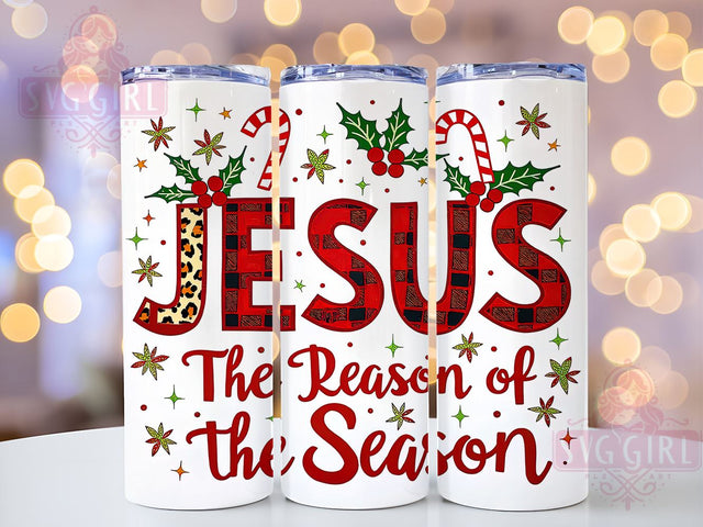 Jesus The Reason for the Season Christmas 20oz Tumbler Wrap Sublimation Design, Straight Tapered Tumbler Wrap, Christian Jesus Tumbler Png, Instant Digital Download Sublimation SvggirlplusArt 