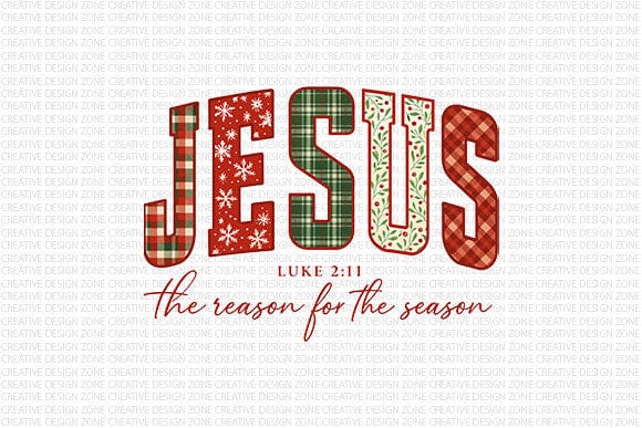 Jesus The Reason For The Season PNG Christian Christmas Design SVG BillahCrafts 