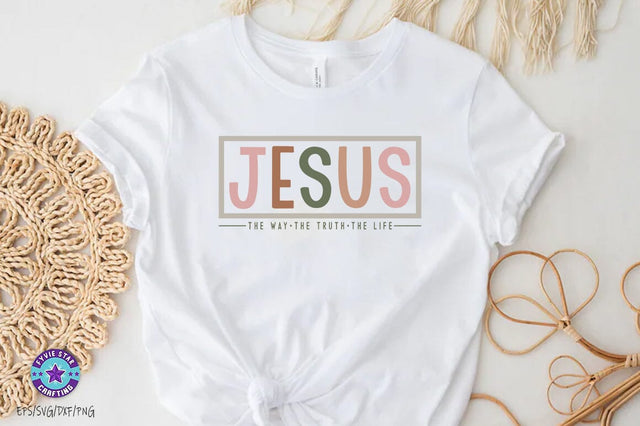Jesus the way the truth the life, Christian SVG PNG, Christian Quote SVG FiveStarCrafting 