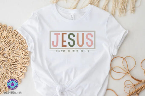 Jesus the way the truth the life, Christian SVG PNG, Christian Quote SVG FiveStarCrafting 
