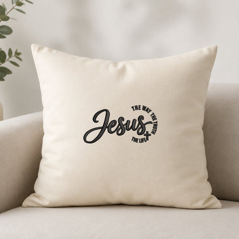 Jesus The Way The Truth The Life Embroidery Design – Christian Faith Machine Embroidery File, Jesus Cross Religious Scripture Design Embroidery/Applique DESIGNS PatternFeed8 