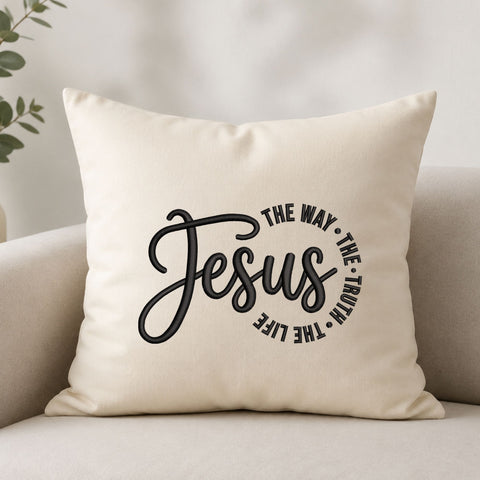 Jesus The Way The Truth The Life Machine Embroidery Design – Christian Faith Embroidery File Embroidery/Applique DESIGNS PatternFeed8 