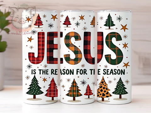 Jesus Tumbler, Christmas Gift, Sublimation Wrap, Faith Based Decor, 20oz Tumbler, Religious Holiday, Christian Christmas Sublimation Lara' s Designs 