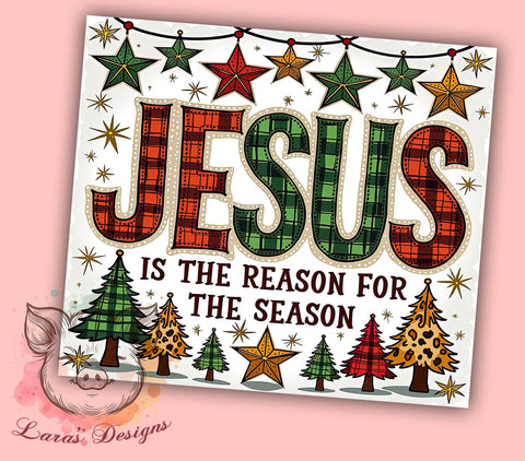 Jesus Tumbler, Christmas Gift, Sublimation Wrap, Faith Based Decor, 20oz Tumbler, Religious Holiday, Christian Christmas Sublimation Lara' s Designs 