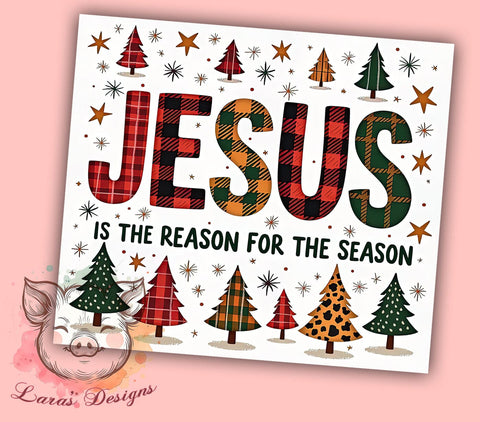 Jesus Tumbler, Christmas Gift, Sublimation Wrap, Faith Based Decor, 20oz Tumbler, Religious Holiday, Christian Christmas Sublimation Lara' s Designs 