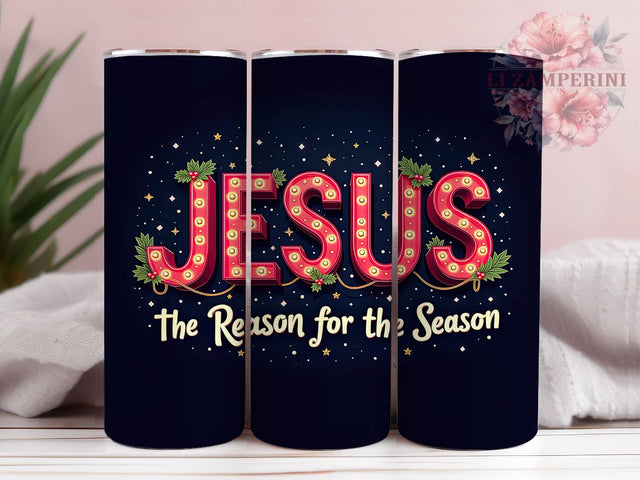 Jesus Tumbler, Christmas Mug, Holiday Drinkware, Faith-Based Gift, 20oz Sublimation Wrap, Religious Tumbler, Inspirational Christmas Tumbler Sublimation Li Zamperini 